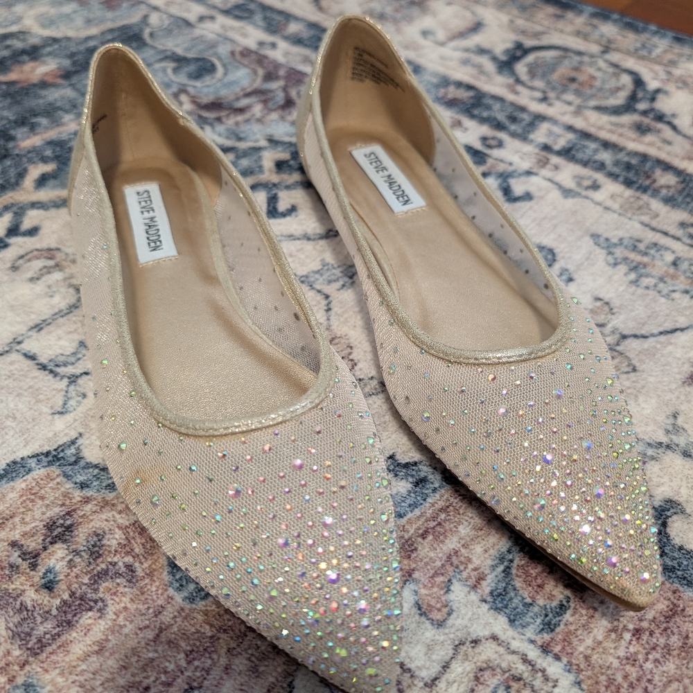 Steve Madden Women's Sparkling Flats - Beige
